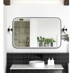 Newport Led 1500(W)x750(H) Black Metal Frame Mirror- Install Horizontal or Vertical